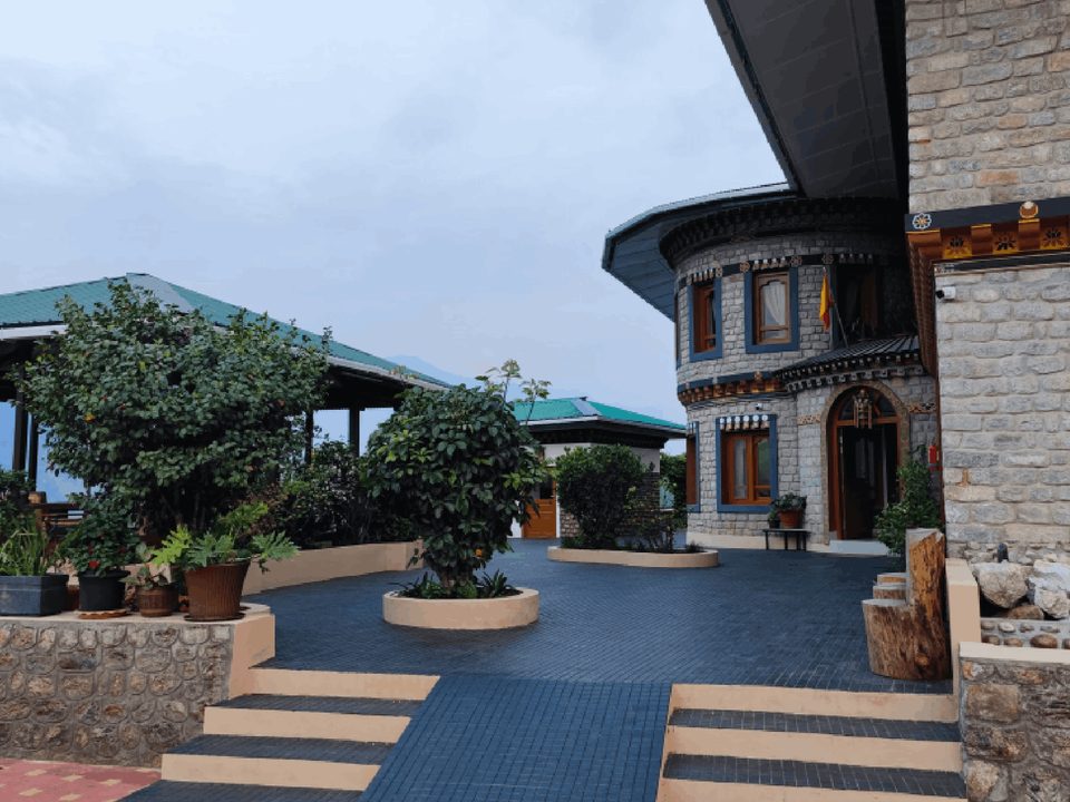 Entrance of Meri Puensum Resort in Punakha